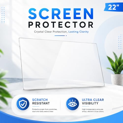 Image of ULTRAMAC 25 inch 3mm Acrylic TV Screen Guard | 9H Hardness | Scratch & Splash Resistant | ISO Certified Protection with Ultra HD Clarity