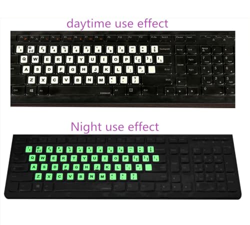 Sticker universal teclado coreano luminoso para laptop miniatura 5