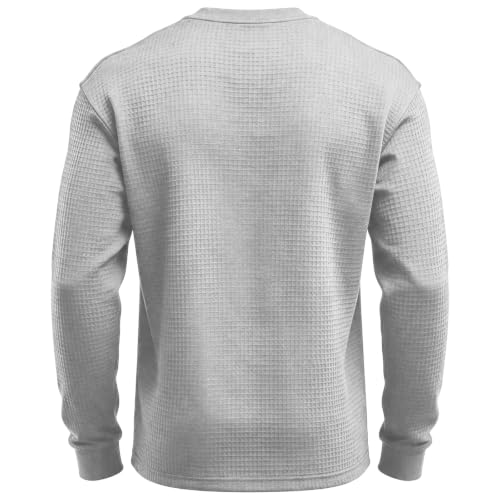 Waffle Knit Game Day Sweatshirt Graphic Crew Neck Sweatshirt for Mens - image 3