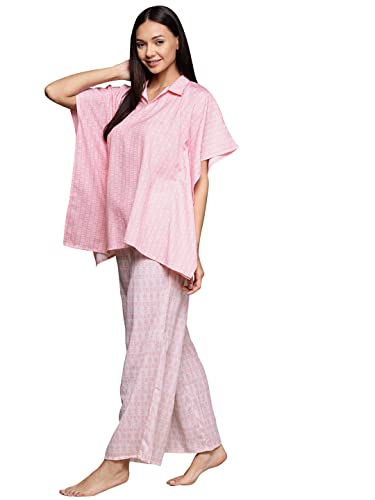 Image of ZIYAA Women Women's Orange Rayon Night Suit Set