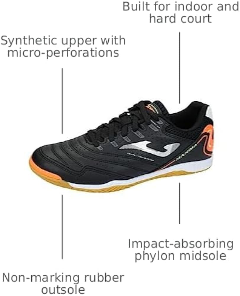 Amazon.com | Joma Maxima 2301 Black Orange Indoor, Unisex Adult