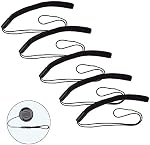 ULBTER 5 Pack Elastic Lens Cap Keeper Lens Cover Leash Prevent Lens Cap Lost Compatible with Canon/Nikon/Sony/Fujifilm/Olympus/Panasonic DSLR SLR Camera and More