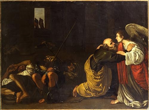 Art Mural la Délivrance de saint Pierre Gentileschi grand poster graffiti moderne pour salon