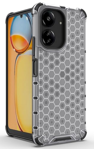 Image of Glasgow Back Case Cover Compatible with [ Mi Redmi 13C 4G / Poco C65 ] (Stylish Design) - Transparent