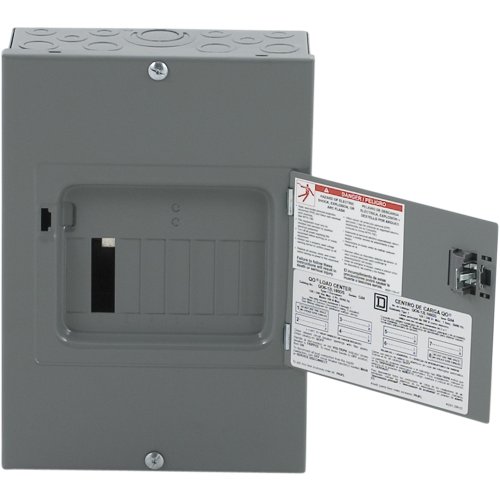 Square D - QO612L100DS QO 100-Amp 6-Space 12-Circuit Indoor Main Lugs Load Center with Surface Mount Cover, Gray - Thumbnail 2