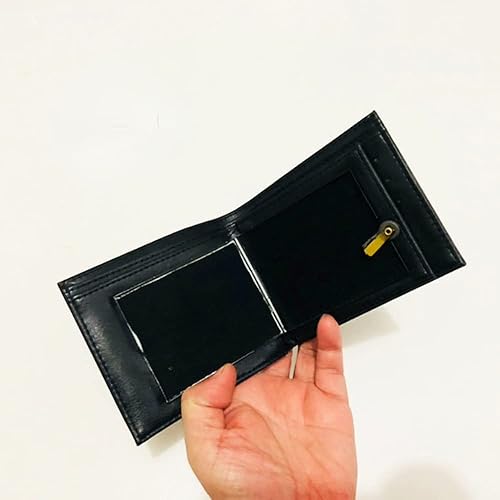 ZQION Magician Wallet, Magic Show Prop, Bi-Fold, RFID Protected, Negro, Unisex, Piel Sintética, Trucos de Magia, Billetera