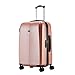 100% Polycarbonat ABISTAB Kaiseki Premium Hartschale Mittelgroß Koffer M-24 4 Doppelräder, TSA Schloss, bruchfest Kratzfest PC Trolley Pink