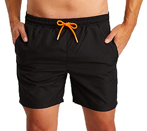 Björn Swensen Bañador Hombre | Bañador Hombre & Bañador para Hombre | Bañador Hombre | Bañador Hombre | Bañador Hombre | Pantalones Cortos de Natación Hombre | BS-9001, Negro , XL