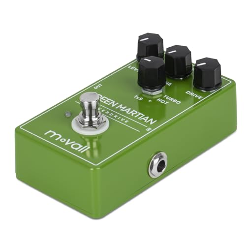 MOVALL MP105 Pédale d'effet pour guitare Martian Overdrive Vert compacte bypass - 6