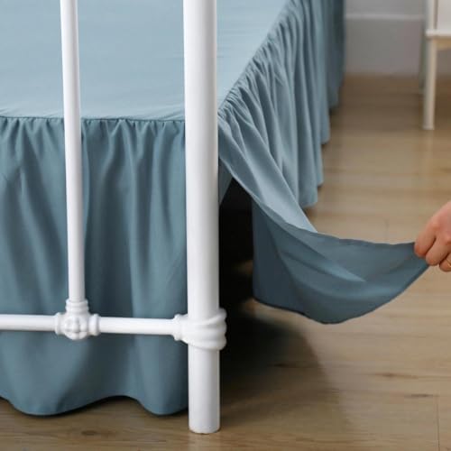 xuan dian Bed Skirt Full Size Ruffled Bed Skirt with Split Corners
