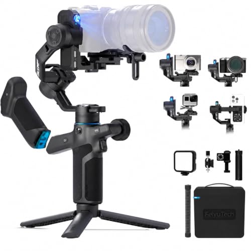 Image of FeiyuTech SCORP Mini 3 Pro Kit 3-Axis Camera Stabilizer,Built-in AI Track,All in One Handheld Gimbal for Mirrorless, Pocket Camera,Action Camera, Phone, 2KG Payload
