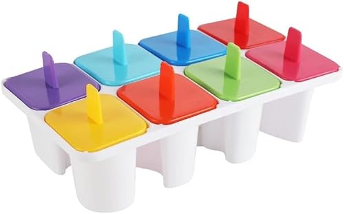 PARENCE.- Molde de helado reutilizable - 8 pequeñas cavidades - Sorbetes, paletas, zumos de frutas congelados