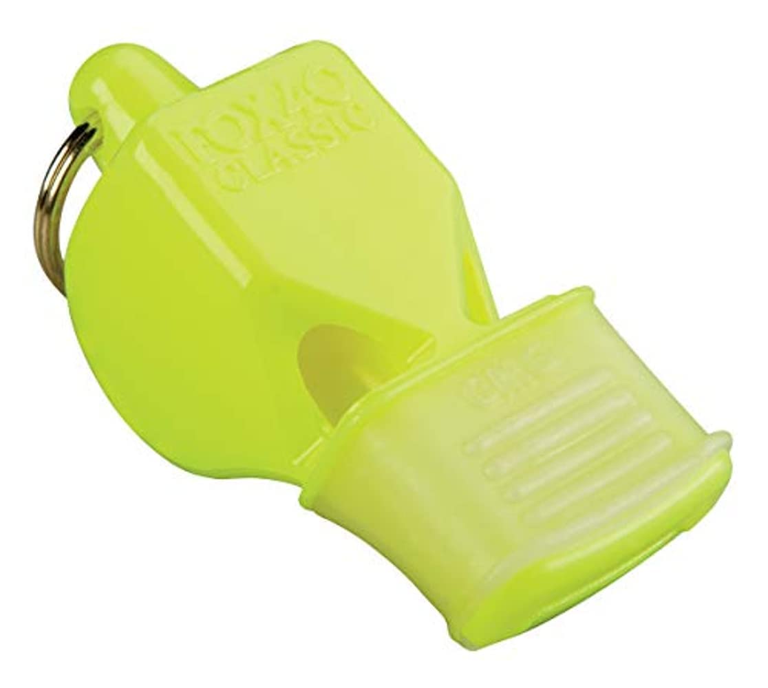 Image secondaire de Fox 40 Classic CMG Safety Sifflet Jaune Fluo + Cordon de sécurité Break-Away Jaune Fluo