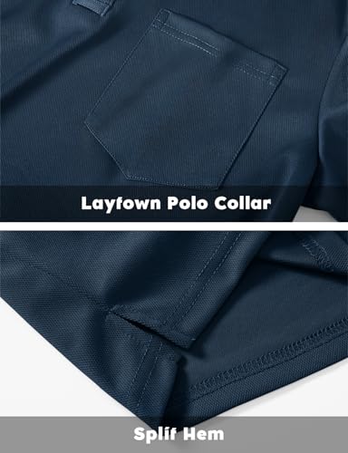 Camiseta Polo para Hombre de Manga Larga con Bolsillo, Secado Rápido, Ligera y con Cuello miniatura 5