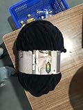 Velvet Chenille Yarn for Crocheting Super Bulky - 1 Skein of 200g/7oz - Ultra Soft Baby Blanket Plush Yarn for Knitting Amigurumi Crochet Thick Blankets(76.5 Yards 1-Skein (3, Black)