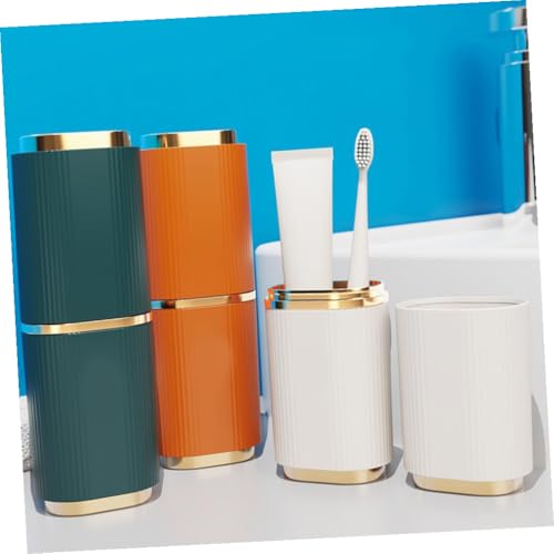 Boîte de rangement pour brosse à dents portable Gatuida orange (2 pièces) - 4