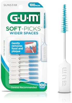 GUM Soft-Picks Wider Spaces Dental Picks, 100 Count
