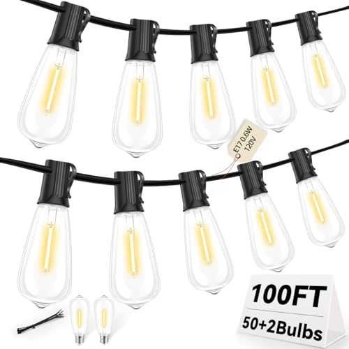100FT LED Outdoor String Lights for Garden & Patio Decor