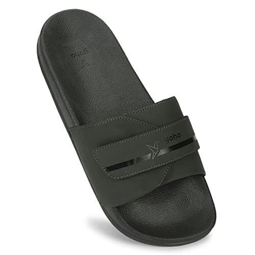 Image of YOHO Drystep Sliders for Men | Waterproof Monsoon Footwear & Rainy Sandals | Skin Friendly Adjustable Strap