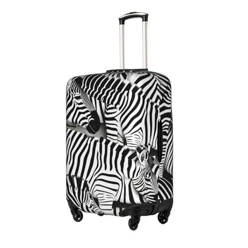 Zebra Print Practical Elastic Washable Travel Luggage Cover with Concealed Zipper for Suitcases2