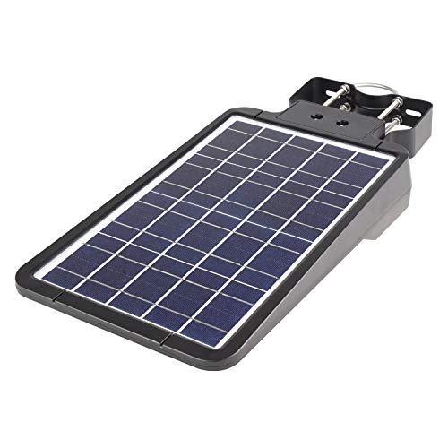 Wagan EL8586 1600 Lumen Integrated Solar Street Lamp Flood Light, Motion Sensor Included, Black