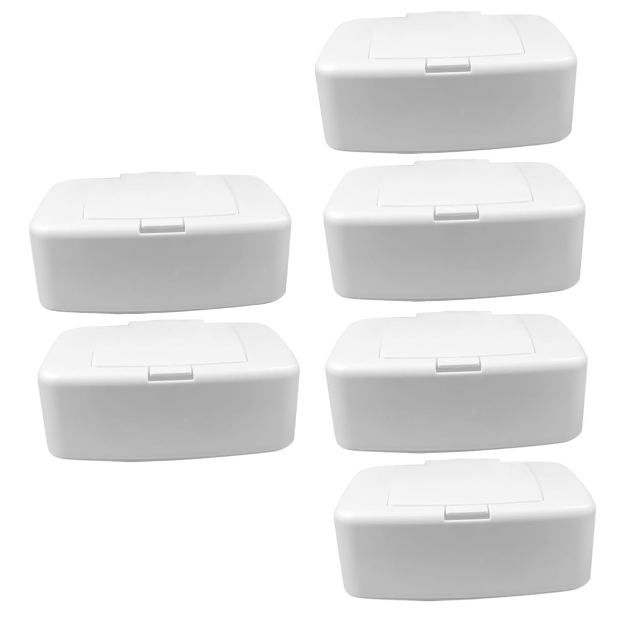 Ciieeo 6 Pcs Boîte De Rangement Décorer Étui À Mouchoirs avec Couvercle Étui À Lingettes Portable Étui À Lingettes pour Bébé Distributeur De Lingettes Portable Étui À Mouchoirs