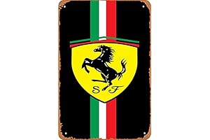 Ferrari Flag: Scuderia Ferrari F1 Logo with Italy Flag Poster Metal Tin Sign
