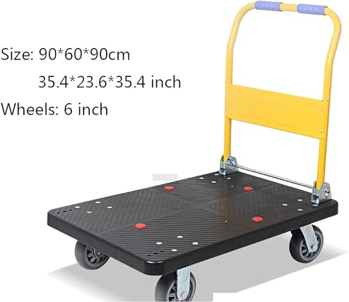 Carro de plataforma con ruedas silenciosas para un transporte estable de carga 2