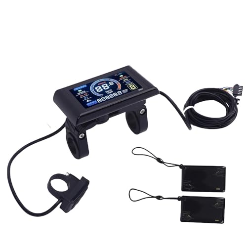 Electric Bike LCD Display, Colorful Mountain Cycle Computer with Smart Meter and NFC SM Connector