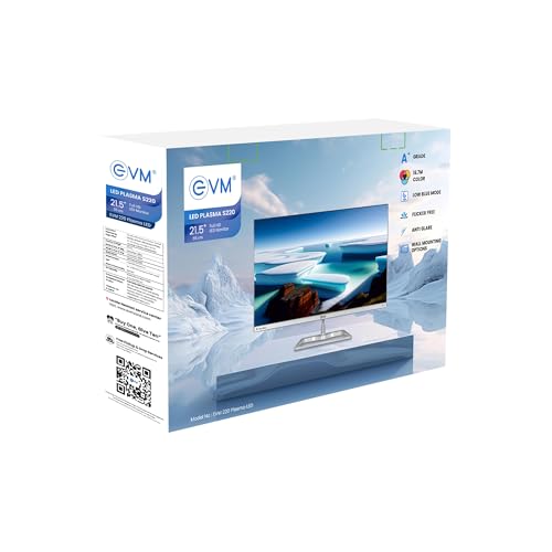 Image of EVM Plasma S220 21.5 inch Full HD VA Monitor - 100Hz, Frameless Design, FreeSync, Flicker-Free, Eye Protection