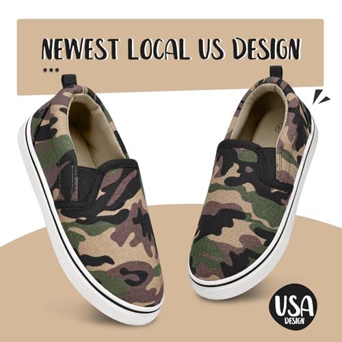 Image of K KomForme Boys & Girls Slip on Shoes, Toddler Canvas Walking Shoes | Lightweight, Comfortable