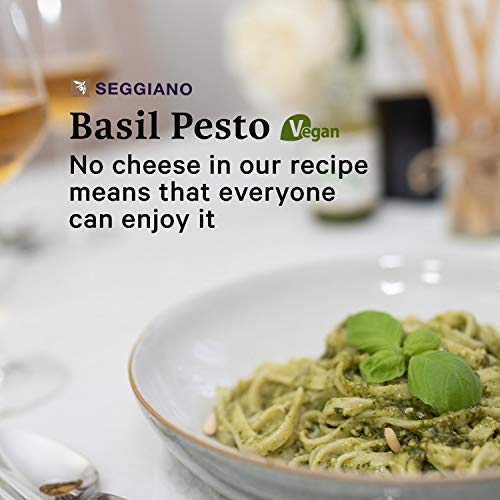 Seggiano Raw Basil Pesto 200g - Vegan, GMO Free, Gluten Free, Wheat Free, Raw, Vegetarian, and Suitable for Coeliacs - Product of Sicily & Great with Pasta