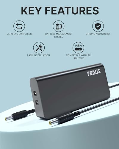 FEDUS ElecGuard Mini UPS For Wifi Router UPS for Router UPS 6600Mah (2200x3) 24 Month Warranty 12V Mini Inverter Broadband Modem Power Backup Upto... - Image 3