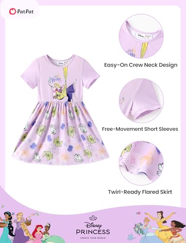 Image of Disney Minnie Mouse Princess Frozen Elsa Stitch Girls Dress Sleeveless & Short Sleeve Casual Summer Clothes Baby to Toddler