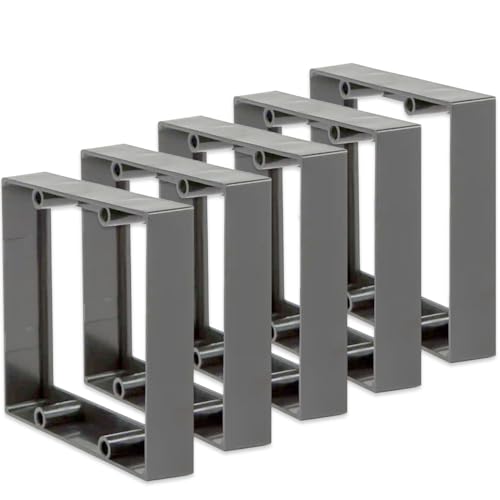 Mint Bucket Brands 3/4" Double Gang Receptacle Outlet Box Extender - UL Listed - Electrical Outlet Extender for Electrical Box and Electrical Outlet Switches (Black/Gray) (Pack of 5)