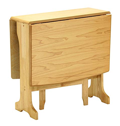 Mesa de comedor Drop Leaf con diseño Gateleg en acabado de roble claro