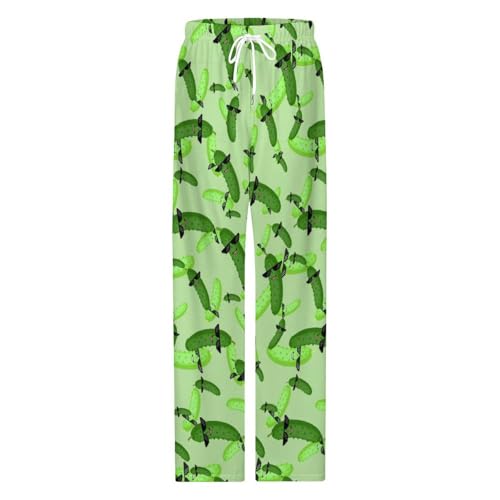 Jeireumteor Women's Cucumbers Pickles Casual Lounges Pajama Pants Adjustable Cute Drawstring Sleepwear with Pockets3