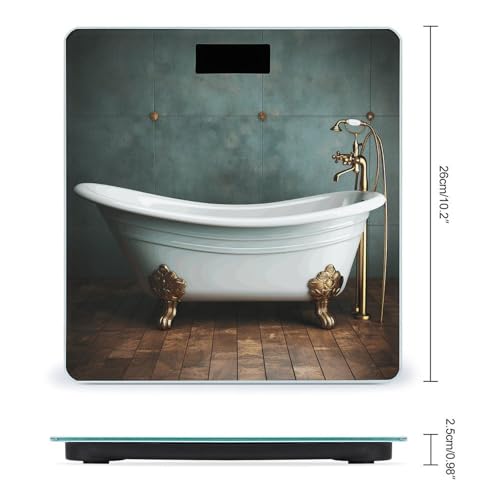 Báscula digital vintage para baño alta precisión miniatura 2