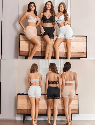 Image of Avidlove Women's Under Shorts for Dresses Seamless Anti Chafe Underwear Smooth Boyshorts Lace Slip Shorts for Women
