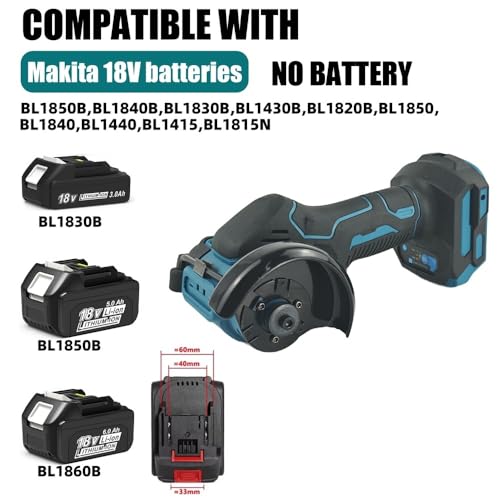 Meuleuse d'angle sans fil 3 pouces compatible Dewalt machine à découper