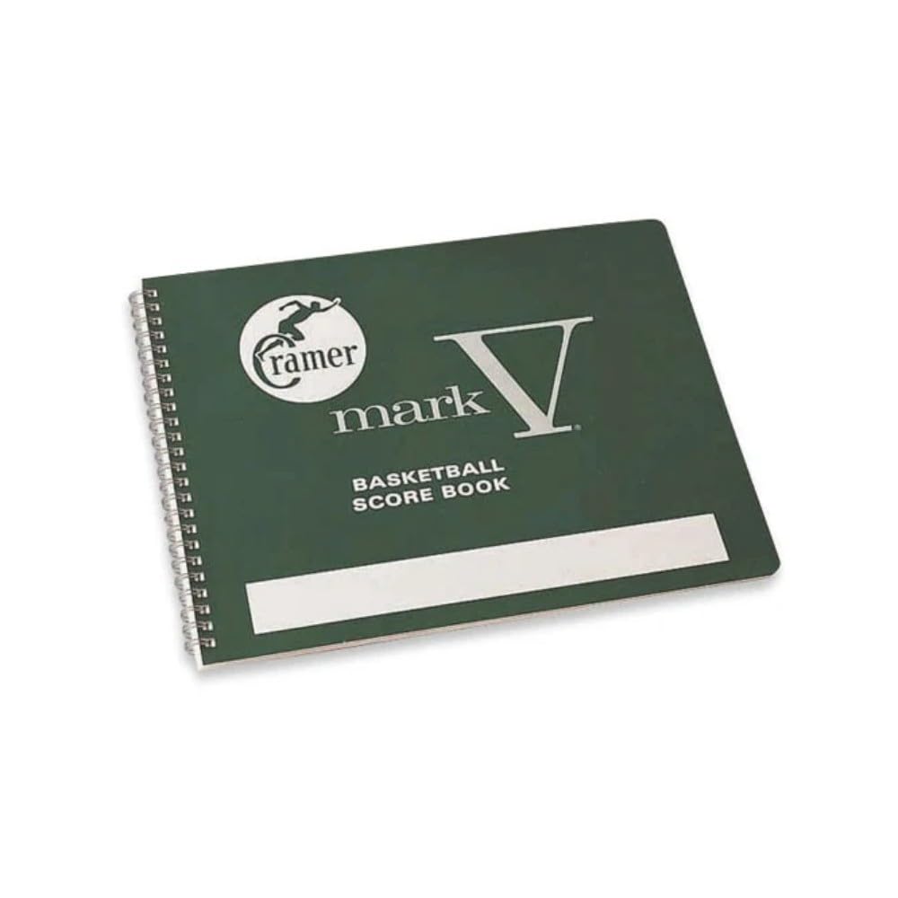 Cramer Scorebook, Mark V, Basketball, Simple Way to Keep Track of Basketball Scoring, Spiral Bound, 30 Game Scorebook, Basketball Coach Supplies, Best Way to Keep Track of Your Game Statistics