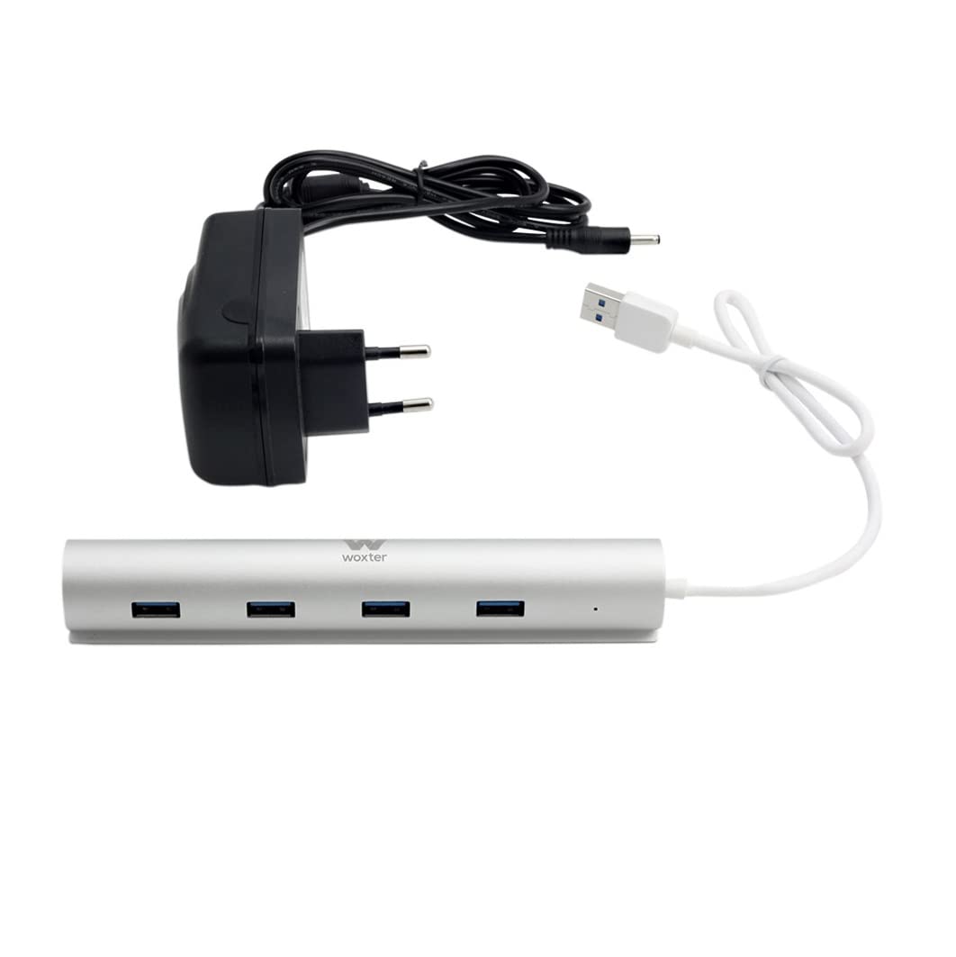 Woxter Hub 73 – Hub avec 7 Ports USB 3.0 jusqu'à 5 Gbps, Aluminium