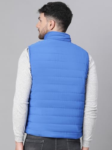 Image of oxolloxo Men's Aztec Print Zip Lined Sleeveless Reversible Quilted Jacket