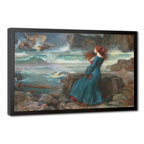 Toile Miranda La Tempête Waterhouse pour décoration bureau