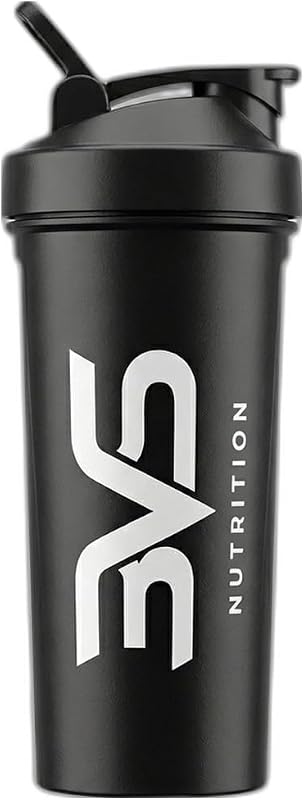 Coqueteleira 3VS Nutrition 600ml PRETO – Shaker com Medidor em ML, Livre de BPA, Ideal para Whey Protein e Shakes Cor Preto