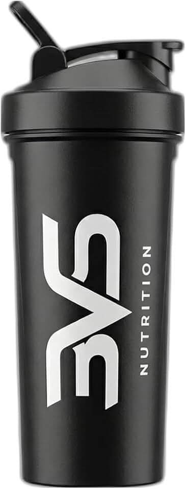 Coqueteleira 3VS Nutrition 600ml PRETO – Shaker com Medidor em ML, Livre de BPA, Ideal para Whey Protein e Shakes Cor Preto
