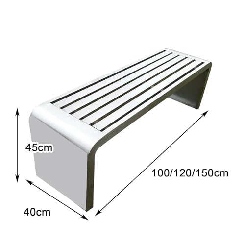 Banc de jardin en acier inoxydable au design épuré et finitions de luxe