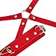 SUPKTHDY Sex Bondage SM Kit Harness Damen Unterkörper Fesselset mit 2 Handgelenksmanschetten und Oberschenkelbundgurten Cortex Set Fetisch Handschellen Sex Spielzeug für Frauen Rot
