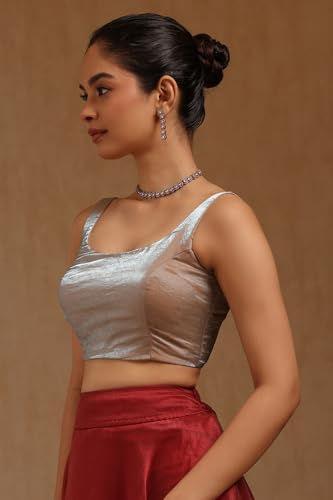 Image of Soch Women's Glass Tissue Sleeveless Blouse