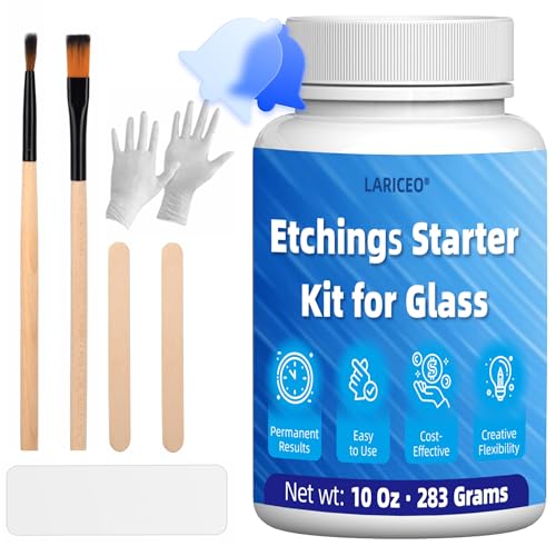 10oz Glass Etching Kit, High Adhesion Etching Starter Kit, Professional Glass Etching Kit for Wine...